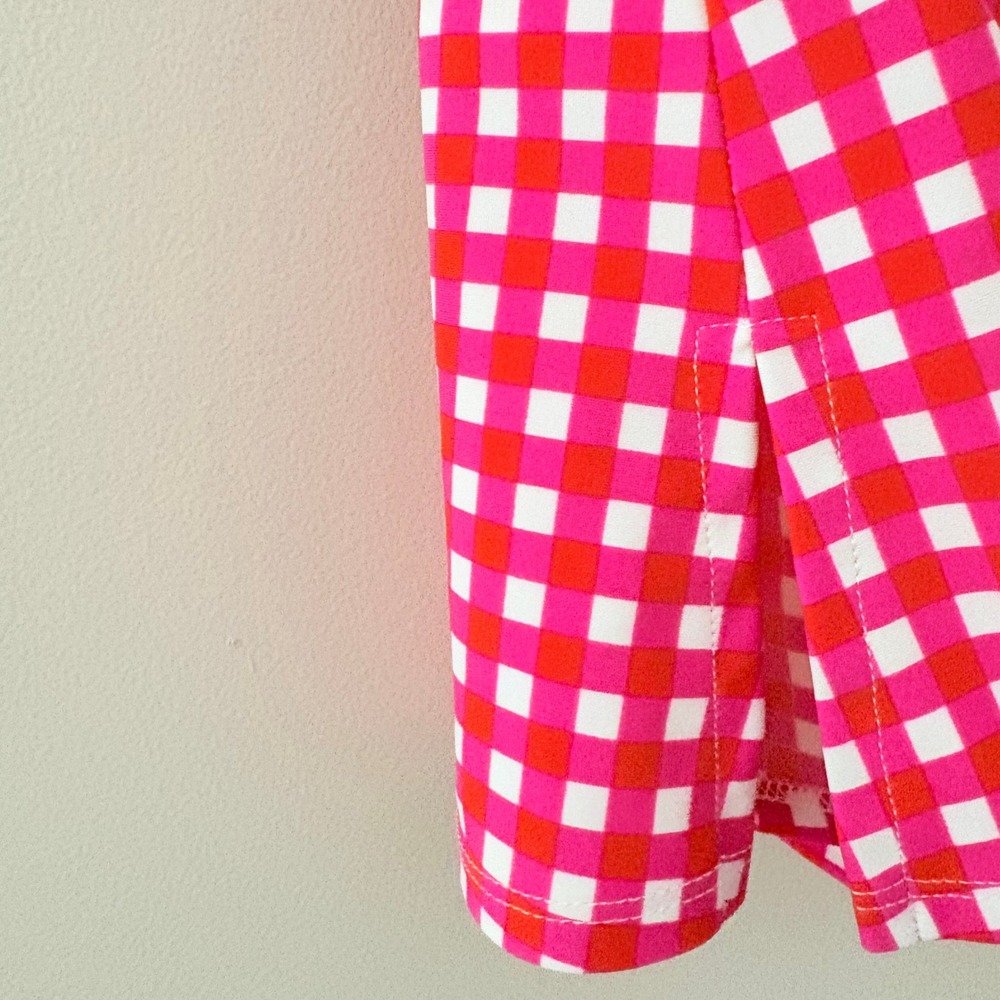 Jude Connally Skort Sonia Large Pink Gingham Preppy Golf Tennis Jude Cloth - Picture 8 of 10